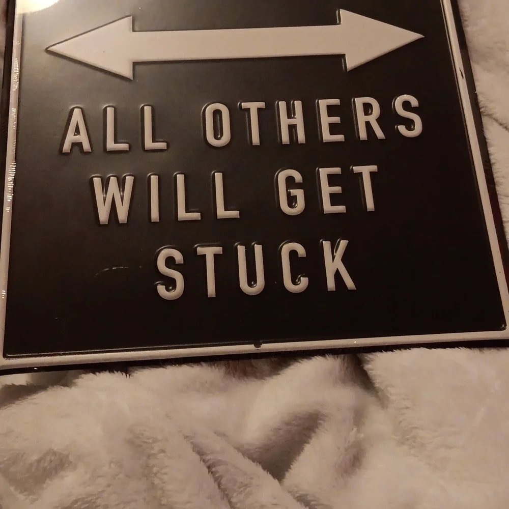 4x4 Jeep Parking Metal Sign in black & white 9 3/4" x 14.5" - Picture 4 of 5